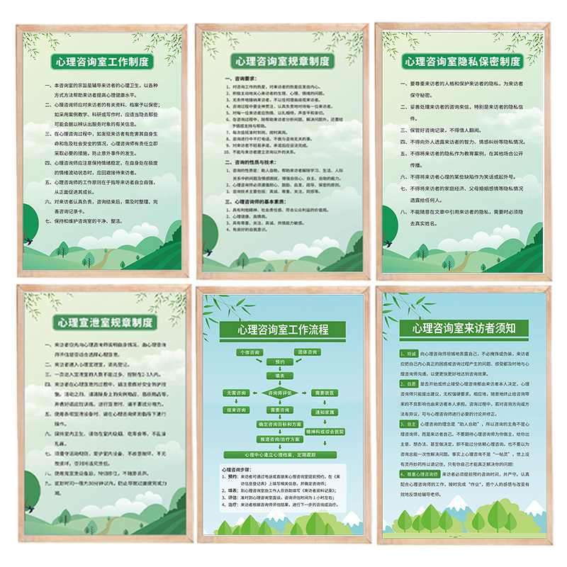 心理规章制度挂图